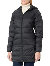 Load image into Gallery viewer, Amazon Essentials Women's Lightweight Water-Resistant Hooded Puffer Coat (Available in Plus Size), Black, Large