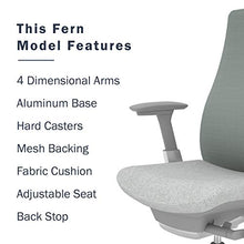 Load image into Gallery viewer, Haworth Fern High Performance Office Chair with Ergonomic Innovations and Flexible Mesh Back, Silver Leaf