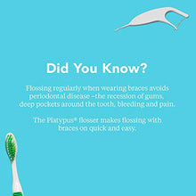 Load image into Gallery viewer, Platypus Orthodontic Flossers- Dental Floss Picks for Braces, Fits Under Arch Wire, Will Not Damage Braces, Increase Flossing Compliance, Floss Teeth in Less Than Two Minutes - 40 Count (Pack of 1)