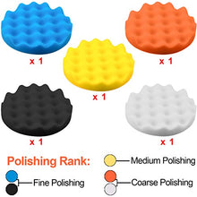 Load image into Gallery viewer, SIQUK 13 Pieces Buffing Pads 6 Inch Car Polishing Pad Kit Foam Polish Pads Wax Buffer Polisher Attachment for Drill