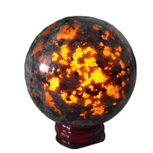 Load image into Gallery viewer, DAPERCI Natural Stones Crystal Stone Natural Fire Agate Stone Crystal Sphere Ball Powerful Chakra Energy Wicca Crystals and Healing Stones Spiritual Witchcraft Natural Stones