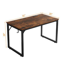 Load image into Gallery viewer, Home Office Desk, Modern Industrial Simple Style Computer Desk, Workstation, Sturdy Writing Desk, Flrrtenv(31", Rustic Brown)