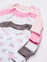 Load image into Gallery viewer, Hudson Baby Unisex Baby Cotton Long-Sleeve Bodysuits Basic Pink Floral, 9-12 Months