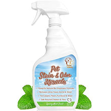 Load image into Gallery viewer, Pet Stain & Odor Miracle - The Best Enzyme Cleaner for Dog Urine Cat Pee Feces Vomit, Enzymatic Solution Cleans Carpet Rug Car Upholstery Couch Mattress Furniture, Natural Eliminator (S/M 32FL OZ)