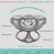 Load image into Gallery viewer, Nova Baby Swing for Infants - Motorized Portable Swing, Bluetooth Music Speaker with 10 Preset Lullabies, Remote Control, Gray - Jool Baby Products