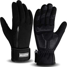 Load image into Gallery viewer, HOLOHOLO Winter Cycling Gloves Touchscreen Warm Gloves Windproof & Waterproof Gloves for Cycling, Skiing Running Outdoor Sports. Suits Men & Women (Black, M)