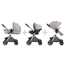 Load image into Gallery viewer, Evenflo Pivot Modular Travel System, Lightweight Baby Stroller, Sleek & Versatile, Easy Infant Car Seat Transfer, Oversized Storage Basket, Blanket Boot, Travel Stroller, 3-Panel Canopy, Sandstone Tan