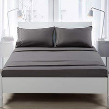 Load image into Gallery viewer, TEKAMON Premium 4 Piece Bed Sheet Set 1800 Bedding 100% Microfiber Polyester - Super Soft, Warm, Breathable, Cooling, Wrinkle and Fade Resistant - 10-16'' Extra Deep Pockets - Queen, Dark Grey