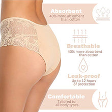 Load image into Gallery viewer, Intiflower Period Underwear for Women, Leakproof Period Panties, Lace Menstrual Underwear Breathable & Soft