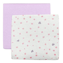 Load image into Gallery viewer, HonestBaby Organic Cotton Changing Pad Covers (Set of Two), Love Dot, One Size