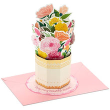 Load image into Gallery viewer, Hallmark Paper Wonder Pop Up Mothers Day Card (Bouquet, Gold Vase)