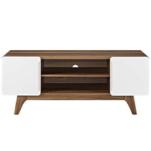 Load image into Gallery viewer, Modway Tread Mid-Century Modern 47 Inch TV Stand in Walnut White