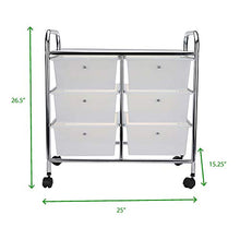 Load image into Gallery viewer, Mind Reader Rolling Utility Cart, One Size, White 6 Drawer