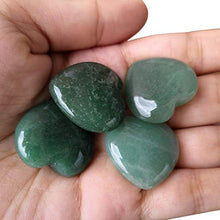 Load image into Gallery viewer, Loveliome 4 Pcs Natural Green Aventurine Love Heart Palm Stone Reiki Balancing Worry Stone(1 Inch)