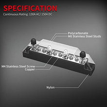 Load image into Gallery viewer, DaierTek Power Distribution Block 4 x M6 Terminal Studs, 6 x M4 Terminal Screws Battery Bus Bar for Car Marine Boat (Pair - Positive & Negative)