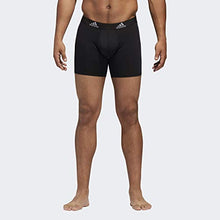 Load image into Gallery viewer, adidas Men's Performance Boxer Briefs Underwear (3-Pack), Black/Black Black/Black Black/Black, LARGE