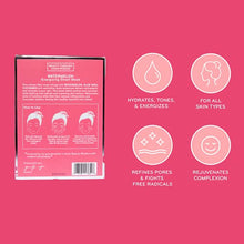Load image into Gallery viewer, purlisse Watermelon Energizing Sheet Mask: Cruelty-Free & clean, Paraben & Sulfate-free, Packed with Vitamins A, B, & C, Aloe Vera calms skin | Pack of 6