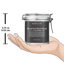 Load image into Gallery viewer, MAJESTIC PURE Dead Sea Mud Mask with Lavender Oil - Natural Face and Skin Care - Helps Reducing Pores and Appearances of Acne and Blackheads - Soothing, Therapeutic, and Nourishing - 8.8 oz