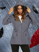 Load image into Gallery viewer, Avoogue Warm Rain Coats for Women Water-Resistant Jacket Gray XXL