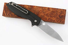 Load image into Gallery viewer, Ideale Outdoor Quality D2 Stainless Steel Folding Blade Knife Fishing Pocket Knife G10 Handle Black Knife Portable Survival Camping Tactical Clip Knife Collection EDC Tools with Gift Box New