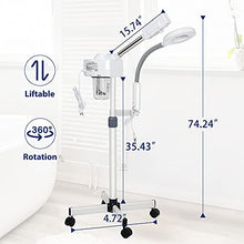 Load image into Gallery viewer, 2 in 1 Facial Steamer With 5X Magnifying Lamp For Salon Spa Beauty