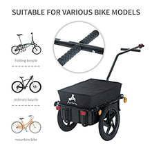 Load image into Gallery viewer, Aosom Double Wheel Internal Frame Enclosed Bicycle Cargo Trailer - Black