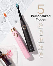Load image into Gallery viewer, Fairywill Dual Sonic Electric Toothbrushes for Adults & Kids - 10 Brush Heads 2 Travel Cases Included, 5 Modes with Smart Timer, Rechargeable Whitening Toothbrush USB Charging Lasts 30 Days