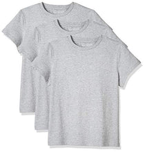 Load image into Gallery viewer, Kid Nation Kids Unisex 2 Packs 100% Cotton Tagless Short Sleeve Crewneck T Shirts M Gray Heather*3