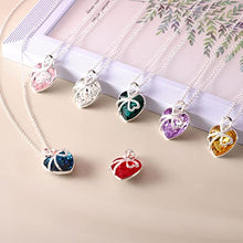Load image into Gallery viewer, Yopicks June Birthstone Necklace Love Heart Pendant Necklaces Anniversary Jewelry Gifts for Women Aurora Crystal Necklace