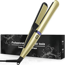 Load image into Gallery viewer, Hair Straightener Flat Iron for Hair - Ceramic Tourmaline Straightening Iron 1 inch with Digital LCD Display & 8 Adjustable Temperature Suitable for All Hair Types