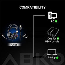 Load image into Gallery viewer, ABKONCORE Gaming Headset with Noise-canceling Microphone, Lightweight PS4 Headset with 50mm Speaker Driver, Cool RGB LED Light, Gaming Headphone with Pressure-Relieving Ear Cushion for PS4, PC, Laptop