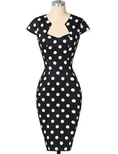 Load image into Gallery viewer, Short Vintage Dresses for Special Occasion Polka Dot Black M CL7597-3