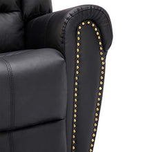 Load image into Gallery viewer, Electric Power Lift Recliner Chair Dual TUV Motor Infinite-Positions Lay Flat Sleeper Faux Leather Lounge w/Remote Control Dual USB Charging Ports 7298 (Black)