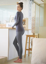 Load image into Gallery viewer, WEERTI Thermal Underwear for Women, Long Johns for Women with Fleece Lined, Long Underwear Women Winter Cold Weather (GREY+CHARCOAL XS)
