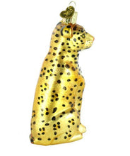Load image into Gallery viewer, Old World Christmas Ornaments: Wildlife Animals Glass Blown Ornaments for Christmas Tree, Leopard