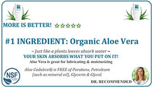 Load image into Gallery viewer, Aloe Cadabra Organic Personal Lubricant and Natural Vaginal Moisturizer with 95% Aloe Vera, Natural Aloe, 2.5 Ounce (Pack of 3)