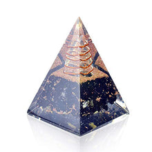 Load image into Gallery viewer, Orgone Pyramid-Black Tourmaline-Crystal-Chakra Balancing Orgone Energy Generator- Nubian Orgonite Pyramid for E-emission Protection – Healing Crystal Boost Immune System Meditation