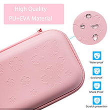 Load image into Gallery viewer, BRHE Cute Switch Case Travel Carrying Bundle Kit Hard Portable Protective Cover Shell Accessories with Glass Screen Protector Thumb Grip Caps for Nintendo Switch (Sakura Pink)