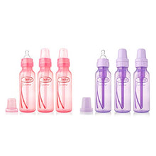 Load image into Gallery viewer, Dr. Brown's Girls' 6 Pack 8 oz. Bottles - 3 (8 oz.) Lavender - 3 (8 oz.) Pink - Natural Flow