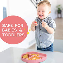 Load image into Gallery viewer, JULIAIRE Suction Plates for Baby - Toddler Plates - Suction Plates for Toddlers - Plates Divided Into 3-Portions - Baby Plates Microwave Dishwasher Safe