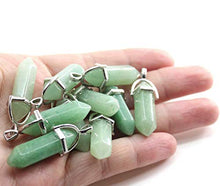 Load image into Gallery viewer, Wholesale 10PCS Genuine Green Aventurine Stone Healing Point Reiki Chakra Pendants Bulk for Jewelry Making