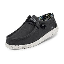 Load image into Gallery viewer, Hey Dude Men's Wally Stretch Black Size 13 | Men’s Shoes | Men's Lace Up Loafers | Comfortable & Light-Weight