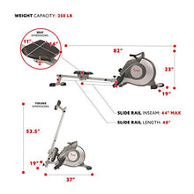 Load image into Gallery viewer, Sunny Health & Fitness Magnetic Rowing Machine Rower w/ LCD Monitor