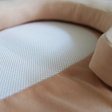 Load image into Gallery viewer, SECOND MUM Portable Newborn Baby Bed Mattress with Head Support Infant Lounger Pillow | Co-Sleeping Sleeper | Anti-Roll and Flat Head Prevention Fit Nest Crib Bassinet and Bed (Beige)