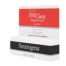 Load image into Gallery viewer, Neutrogena Rapid Clear Stubborn Acne Spot Treatment Gel with Maximum Strength Benzoyl Peroxide Acne Treatment Medicine, Pimple Cream for Acne Prone Skin with 10% Benzoyl Peroxide, 1 oz