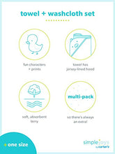 Load image into Gallery viewer, Simple Joys by Carter's Unisex Babies' 8-Piece Towel and Washcloth Set, Teal Blue/Grey, One Size