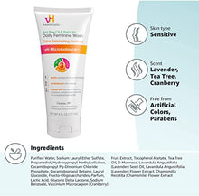 Load image into Gallery viewer, vH essentials, Ph Balanced Daily Feminine Wash, Tea Tree Oil & Prebiotic, 6, Fl Oz, (Pack Of 1) 54306 Clear