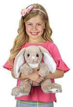 Load image into Gallery viewer, Bearington Boomer Plush Taupe and White Bunny Stuffed Animal, 10.5 inches