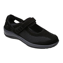 Load image into Gallery viewer, Orthofeet Proven Heel and Foot Pain Relief. Extended Widths. Best Orthopedic Bunions Diabetic Women's Mary Jane Shoes Sanibel Black