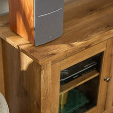Load image into Gallery viewer, WE Furniture Traditional Wood Fireplace Stand for TV's up to 64" Living Room Storage, Barnwood Brown